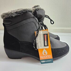 NEW Sporto Lilian Black Boots (faux fur) - Women's Size 7.5